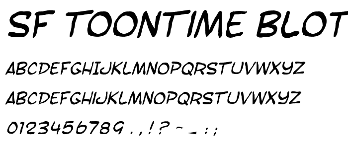 SF Toontime Blotch Italic font